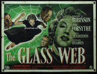 n107 GLASS WEB British quad movie poster '53 Edward G. Robinson