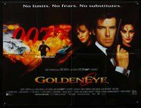 n108 GOLDENEYE DS British quad movie poster '95 Brosnan as James Bond