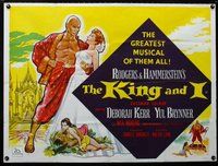 n120 KING & I British quad movie poster '56 Deborah Kerr, Brynner
