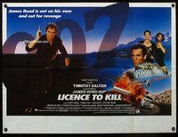 n123 LICENCE TO KILL British quad movie poster '89 Dalton, James Bond