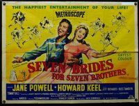 n140 SEVEN BRIDES FOR SEVEN BROTHERS British quad movie poster '54