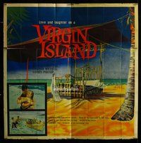 n073 VIRGIN ISLAND English six-sheet movie poster '58 cool different image!