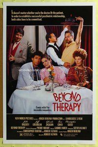 p087 BEYOND THERAPY one-sheet movie poster '87 Jeff Goldblum, Robert Altman