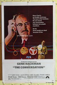 p109 CONVERSATION one-sheet movie poster '74 Gene Hackman, Francis Coppola