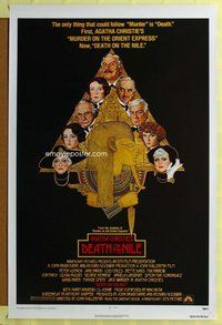p121 DEATH ON THE NILE one-sheet movie poster '78 Peter Ustinov, Amsel art!
