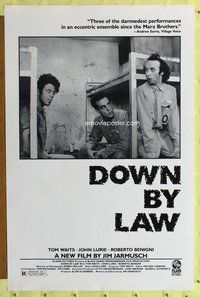 p128 DOWN BY LAW one-sheet movie poster '86 Jim Jarmusch, Roberto Benigni