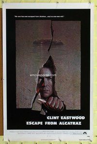 p141 ESCAPE FROM ALCATRAZ one-sheet movie poster '79 Eastwood, Lettick art