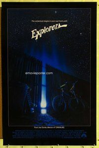 p146 EXPLORERS one-sheet movie poster '85 River Phoenix, Hawke, Joe Dante