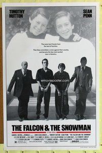 p147 FALCON & THE SNOWMAN one-sheet movie poster '85 Sean Penn, Hutton