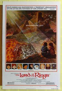 p215 LORD OF THE RINGS style B one-sheet movie poster '78 JRR Tolkien, Bakshi