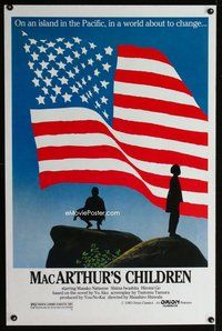 p220 MacARTHUR'S CHILDREN one-sheet movie poster '84 WW2, Masahiro Shinoda