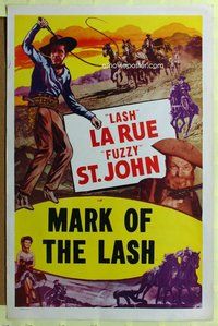 p038 LASH LA RUE '50s Al 'Fuzzy' St. John, Mark of the Lash!