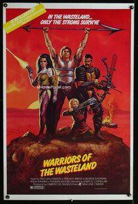 p235 NEW BARBARIANS video one-sheet movie poster '82 Italian sci-fi!