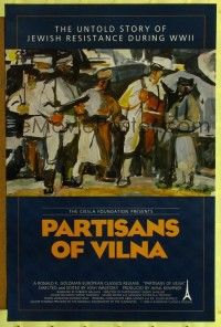 p240 PARTISANS OF VILNA one-sheet movie poster '86 Jewish WWII resistance!