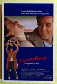 p272 SAY ANYTHING one-sheet movie poster '89 John Cusack, Cameron Crowe