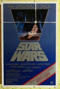 p283 STAR WARS 1sh movie poster R82 with Revenge of the Jedi ad!