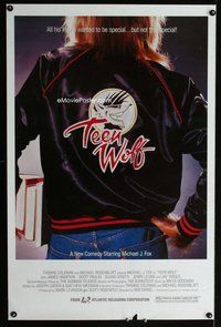 p293 TEEN WOLF one-sheet movie poster '85 rare alternate photo style!