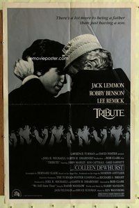 p299 TRIBUTE one-sheet movie poster '80 Jack Lemmon, Robby Benson