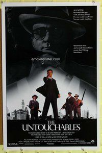p303 UNTOUCHABLES one-sheet movie poster '87 Kevin Costner, Robert De Niro