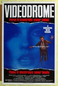 p305 VIDEODROME one-sheet movie poster '83 David Cronenberg, sci-fi!