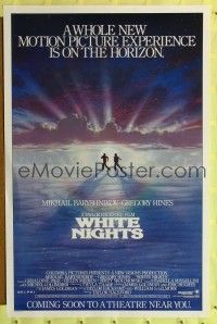 p307 WHITE NIGHTS advance one-sheet movie poster '85 Mikhail Baryshnikov