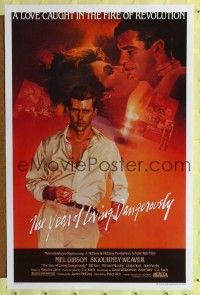 p313 YEAR OF LIVING DANGEROUSLY one-sheet movie poster '83 Mel Gibson