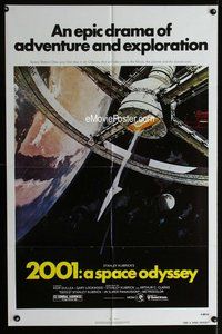 s010 2001 A SPACE ODYSSEY one-sheet movie poster R80 Kubrick, Cinerama!