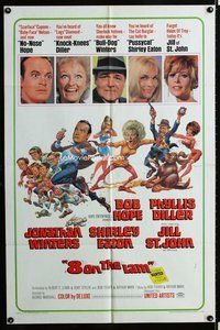 s021 8 ON THE LAM one-sheet movie poster '67 Bob Hope, Jack Davis art!