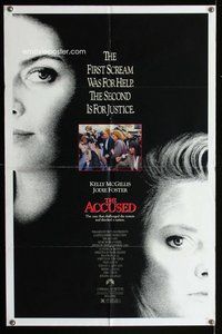 s024 ACCUSED one-sheet movie poster '88 Jodie Foster, Kelly McGillis