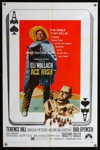 s025 ACE HIGH one-sheet movie poster '69 Eli Wallach, Terence Hill
