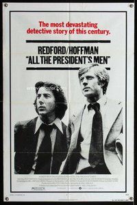s046 ALL THE PRESIDENT'S MEN one-sheet movie poster '76 Hoffman, Redford