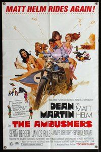 s052 AMBUSHERS one-sheet movie poster '67 Dean Martin as Matt Helm!