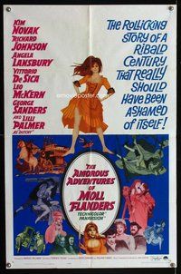s059 AMOROUS ADVENTURES OF MOLL FLANDERS one-sheet movie poster '65 Novak