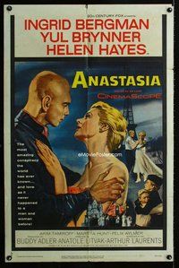 s060 ANASTASIA one-sheet movie poster '56 Ingrid Bergman, Yul Brynner