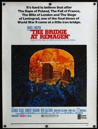 t018 BRIDGE AT REMAGEN Thirty by Forty movie poster '69 George Segal, Vaughn