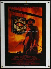 t125 HIGH PLAINS DRIFTER Thirty by Forty movie poster '73 Clint Eastwood