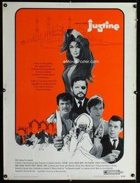 t055 JUSTINE Thirty by Forty movie poster '69 Anouk Aimee, Dirk Bogarde