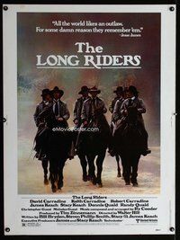 t063 LONG RIDERS Thirty by Forty movie poster '80 Walter Hill, Carradines!
