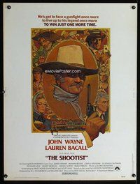 t097 SHOOTIST Thirty by Forty movie poster '76 John Wayne, best Amsel artwork!