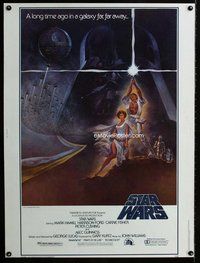 t003 STAR WARS Thirty by Forty movie poster '77 George Lucas, Tom Jung art!