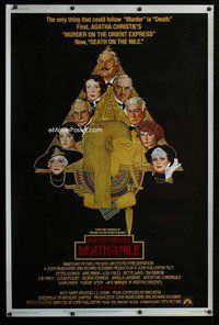 t147 DEATH ON THE NILE Forty by Sixty movie poster '78 Richard Amsel art!