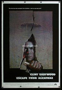 t130 ESCAPE FROM ALCATRAZ Forty by Sixty movie poster '79 Eastwood,Lettick art