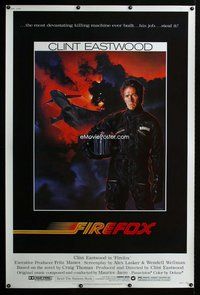 t131 FIREFOX Forty by Sixty movie poster '82 Clint Eastwood, cool de Mar art!