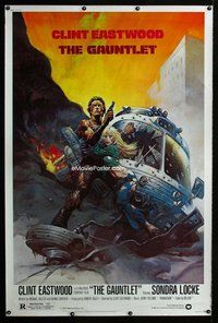t133 GAUNTLET Forty by Sixty movie poster '77 Eastwood, Frank Frazetta art!