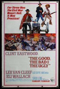 t134 GOOD, THE BAD & THE UGLY Forty by Sixty movie poster '68 Clint Eastwood