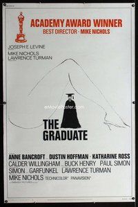 t159 GRADUATE style B Forty by Sixty movie poster '68 Dustin Hoffman, Bancroft