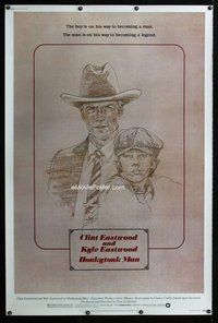 t137 HONKYTONK MAN Forty by Sixty movie poster '82 Clint & Kyle Eastwood!