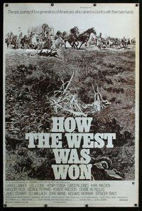 t163 HOW THE WEST WAS WON Forty by Sixty movie poster R70 John Ford epic!