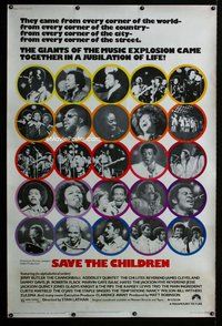 t181 SAVE THE CHILDREN Forty by Sixty movie poster '73 Jackson 5, concert!