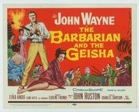 w054 BARBARIAN & THE GEISHA movie title lobby card '58 John Wayne, Ando